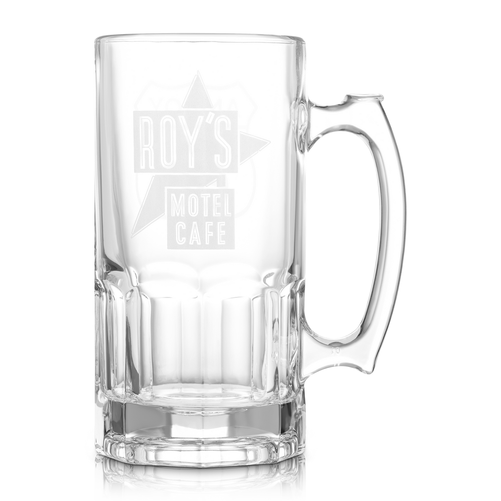 Route 66 30 oz. Roy's Motel & Cafe Glass Beer mug