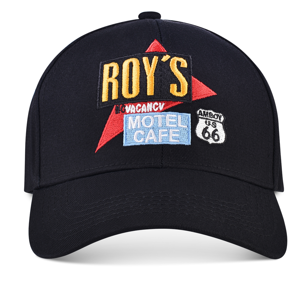 Roy's Motel Cafe Sign Route 66 Shield Hat