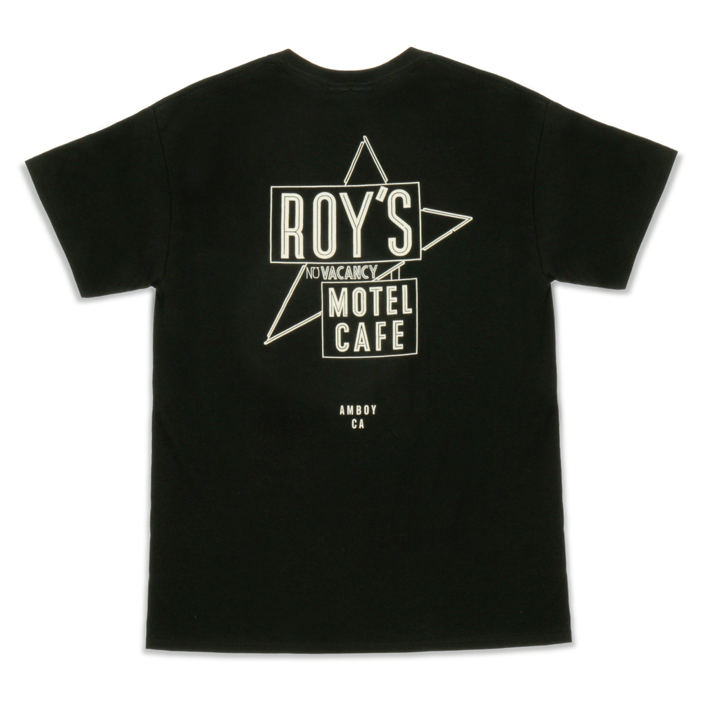 Roy's Motel Cafe Famous Sign Blackout Short Sleeve Shirt